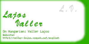 lajos valler business card